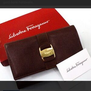 Authentic Salvatore Ferragamo Long Wallet 223059